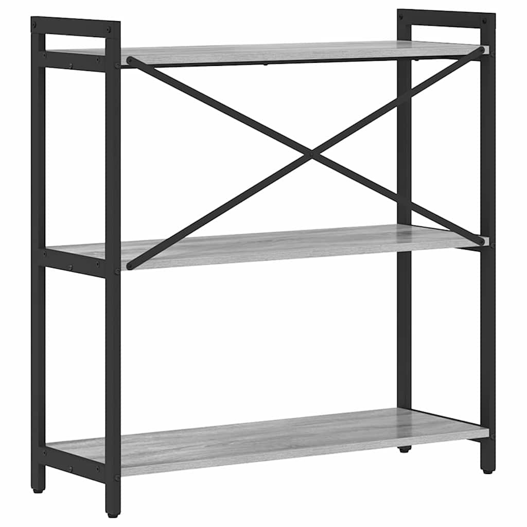 Bücherregal Grau Sonoma 80 x 30 x 83 cm Holzwerkstoff
