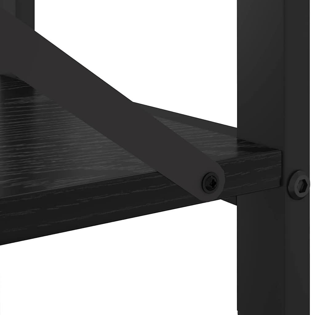 Bücherregal Schwarz Eichen-Optik 80 x 30 x 48,5 cm