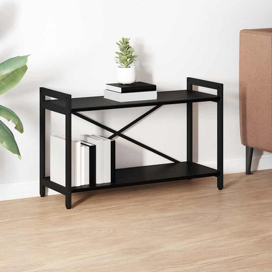 Bücherregal Schwarz Eichen-Optik 80 x 30 x 48,5 cm