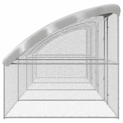 Hühnerkäfig Silber 800 x 200 x 198.5 cm Verzinkter Stahl