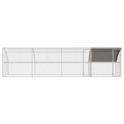 Hühnerkäfig Silber 800 x 200 x 198.5 cm Verzinkter Stahl