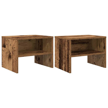 Nachttisch 2 pcs Altholz 40 x 40 x 30 cm Holzwerkstoff