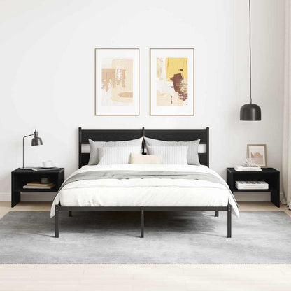 Nachttisch 2 pcs Schwarz Eichen-Optik 40 x 40 x 30 cm