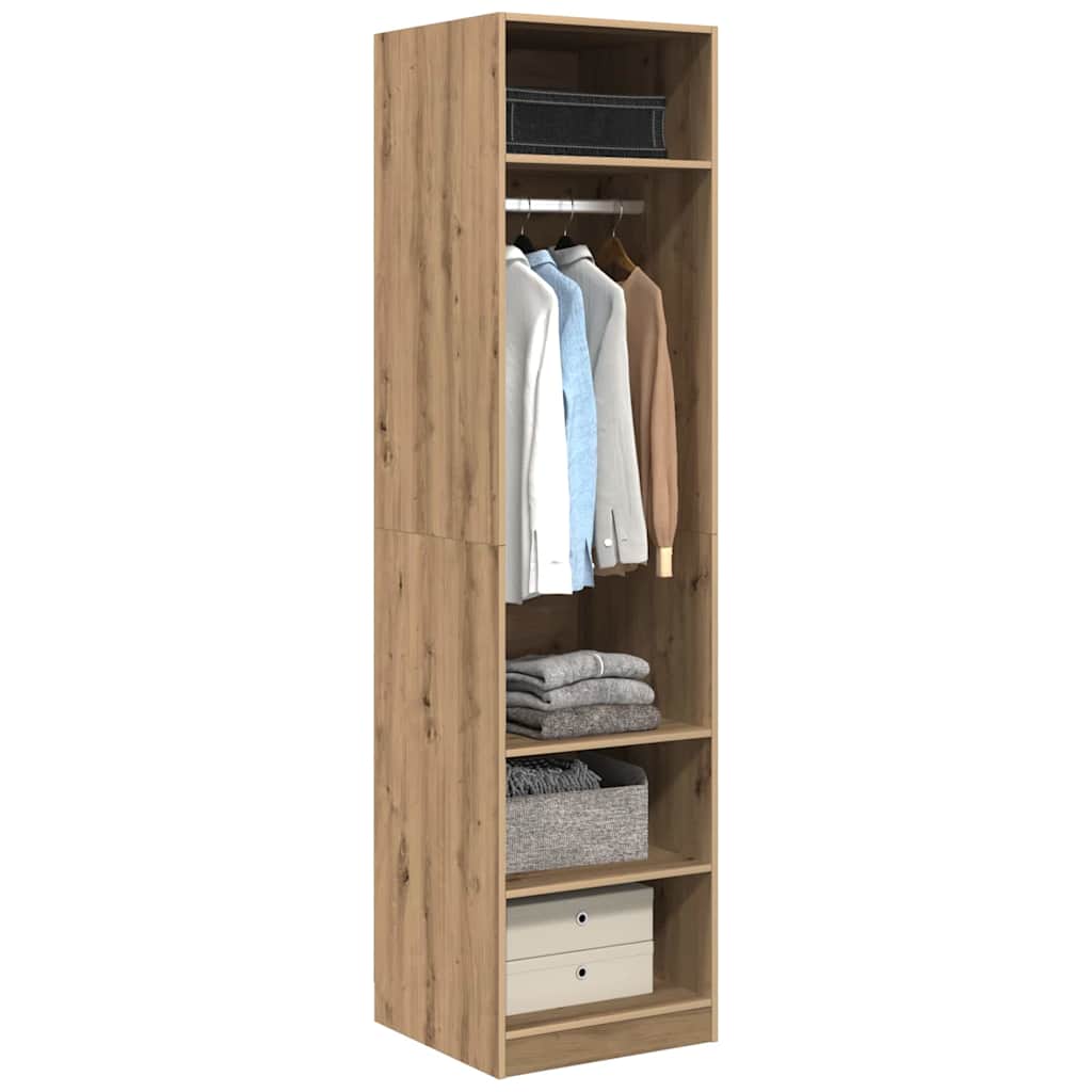 Kleiderschrank mit Regal Artisan-Eiche Holzwerkstoff