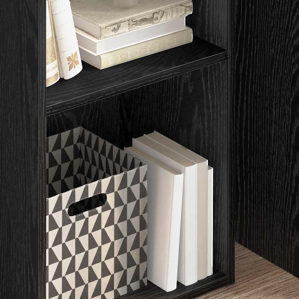 Bücherregal Schwarz Eichen-Optik 40 x 30 x 77 cm Holzwerkstoff