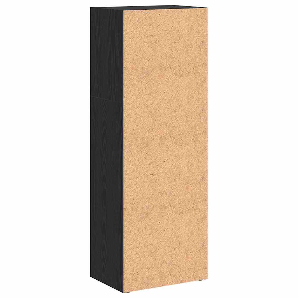 Bücherregal Schwarz Eichen-Optik 40 x 30 x 114 cm Holzwerkstoff