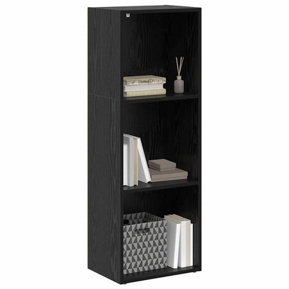 Bücherregal Schwarz Eichen-Optik 40 x 30 x 114 cm Holzwerkstoff