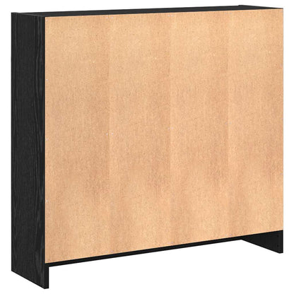 Bücherregal Schwarz Eichen-Optik 80 x 24 x 109 cm Holzwerkstoff