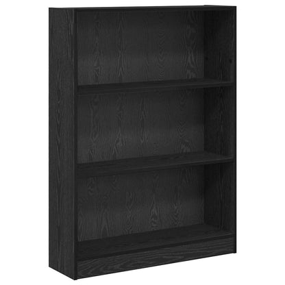 Bücherregal Schwarz Eichen-Optik 80 x 24 x 109 cm Holzwerkstoff
