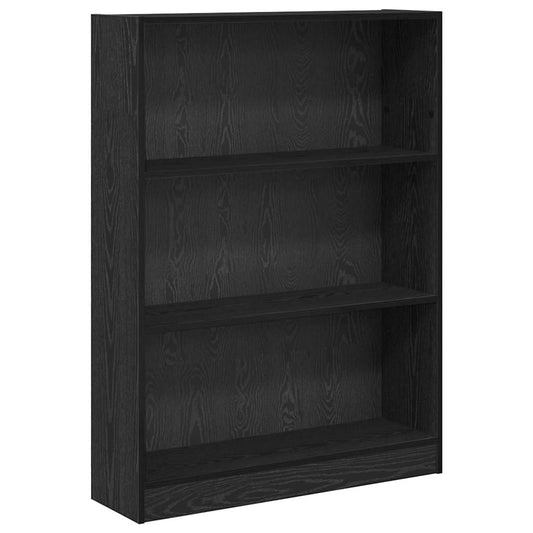 Bücherregal Schwarz Eichen-Optik 80 x 24 x 109 cm Holzwerkstoff