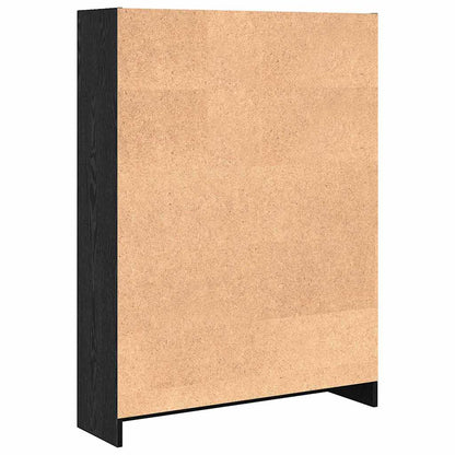 Bücherregal Schwarz Eichen-Optik 80 x 24 x 109 cm Holzwerkstoff