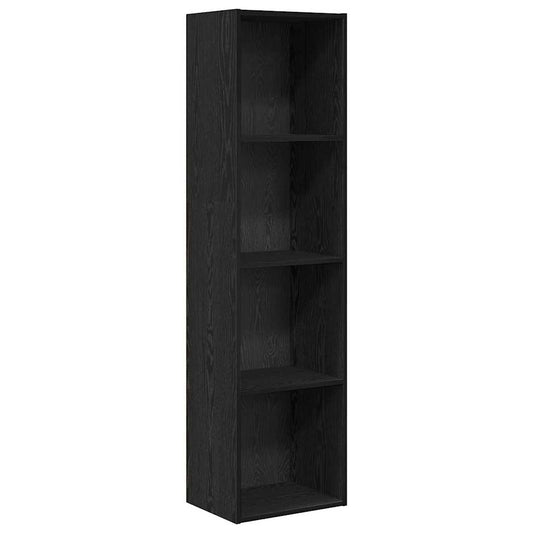 Bücherregal Schwarz Eichen-Optik 40 x 30 x 152 cm Holzwerkstoff