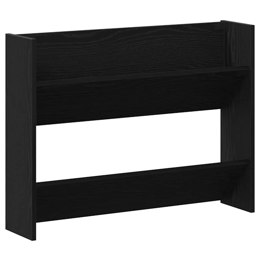 Wandschuhschrank mit Regal Schwarz Eichen-Optik Holzwerkstoff