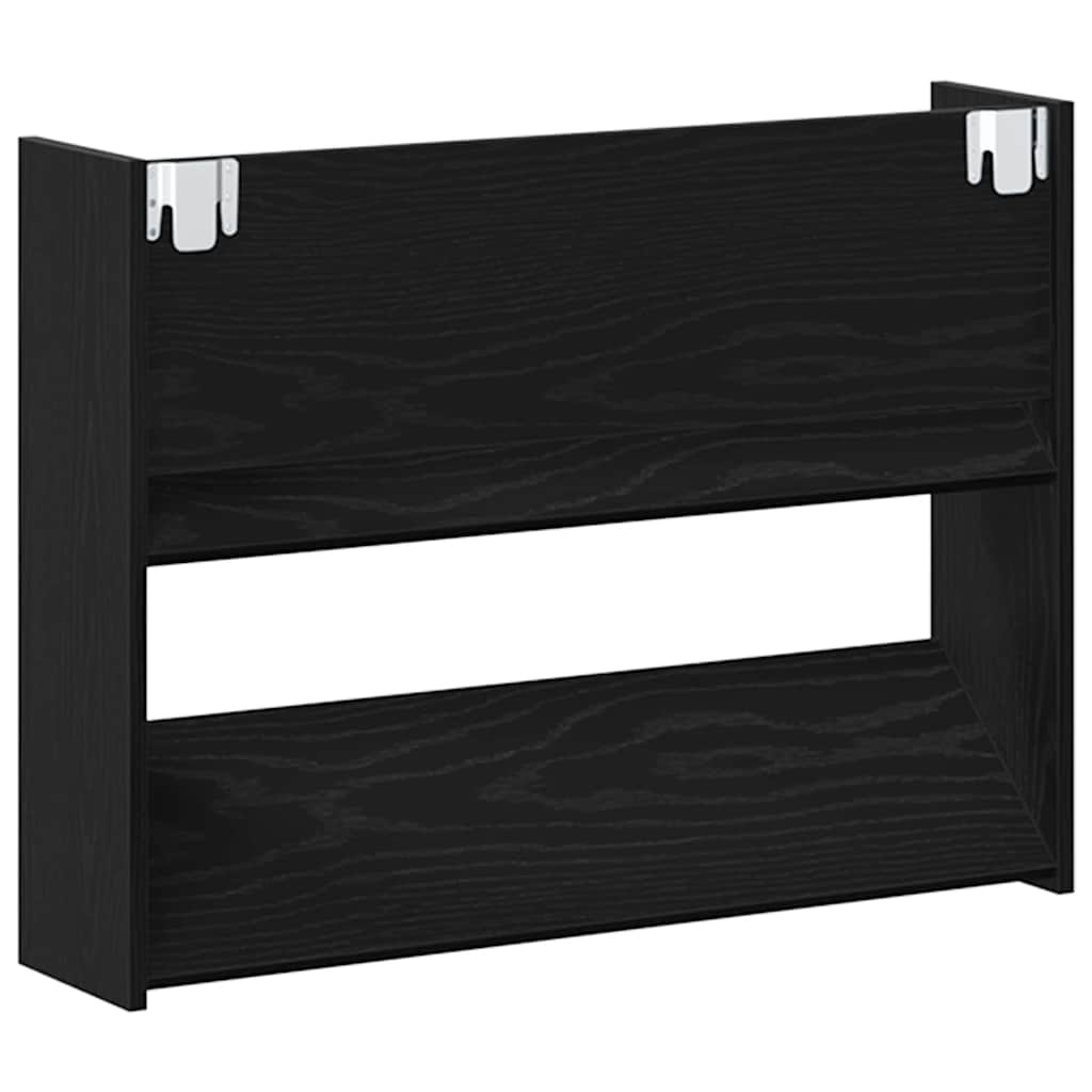 Wandschuhschrank mit Regal Schwarz Eichen-Optik Holzwerkstoff