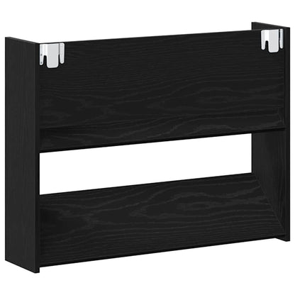 Wandschuhschrank mit Regal Schwarz Eichen-Optik Holzwerkstoff