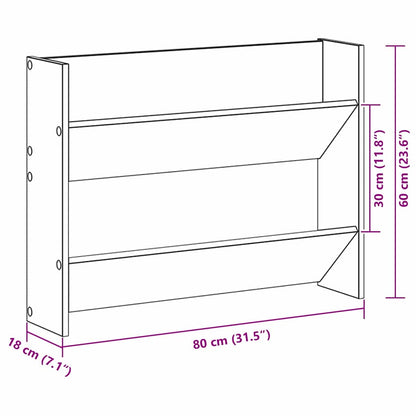 Wandschuhschrank mit Regal Schwarz Eichen-Optik Holzwerkstoff