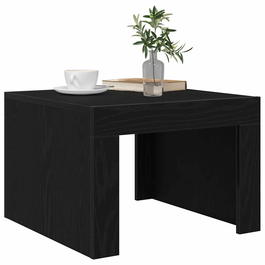 Couchtisch Schwarz Eichen-Optik 50 x 50 x 35 cm Holzwerkstoff