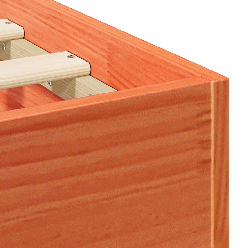 Bodenbettgestell Braun 75 x 190 cm Massivholz Kiefer