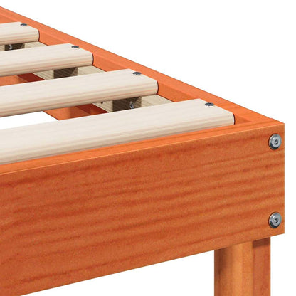 Bettrahmen Braun 75 x 190 cm Massives Kiefernholz