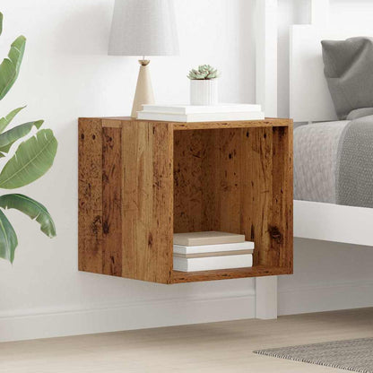 Wandschrank mit Regal Altholz 37 x 37 x 37 cm Holzwerkstoff