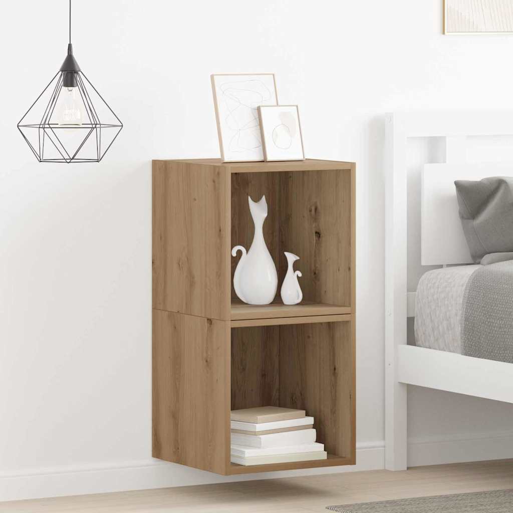 Wandschrank 2 pcs Artisan-Eiche 37 x 37 x 37 cm Holzwerkstoff