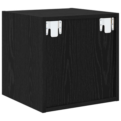 Wandschrank Schwarz Eichen-Optik 37 x 37 x 37 cm Holzwerkstoff