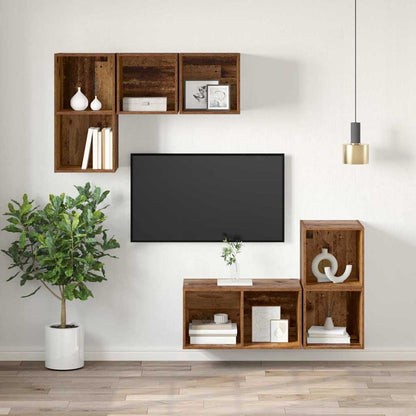 TV-Schrankset Altholz 37 x 37 x 72 cm Holzwerkstoff