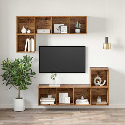 TV-Schrankset Altholz 37 x 37 x 107 cm Holzwerkstoff