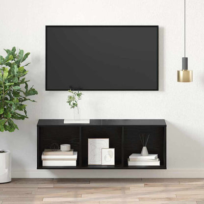 TV-Schrankset Schwarz Eichen-Optik 37 x 37 x 107 cm