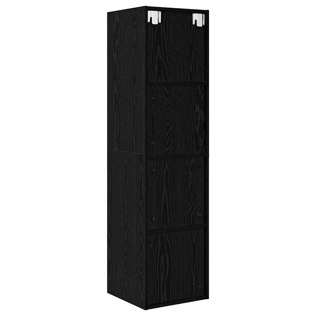 TV-Schrankset Schwarz Eichen-Optik 37 x 37 x 142,5 cm