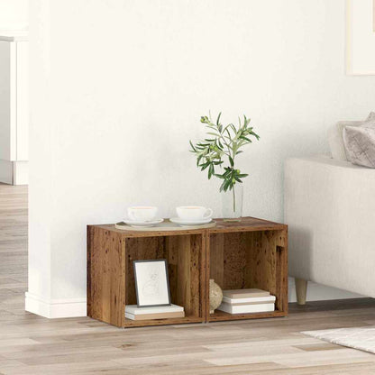 TV-Schrankset 2 pcs Altholz 37 x 35 x 37,5 cm Holzwerkstoff