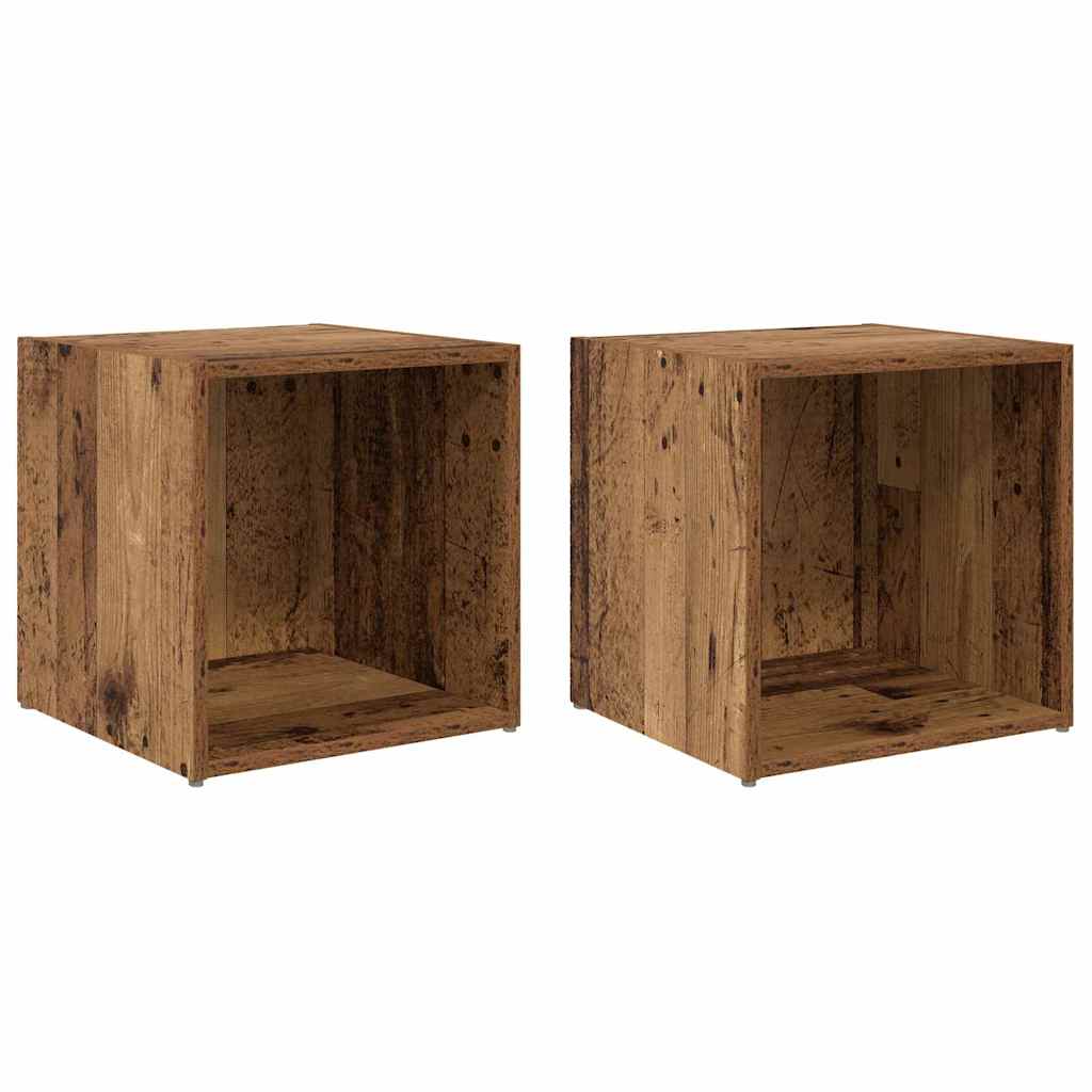 TV-Schrankset 2 pcs Altholz 37 x 35 x 37,5 cm Holzwerkstoff