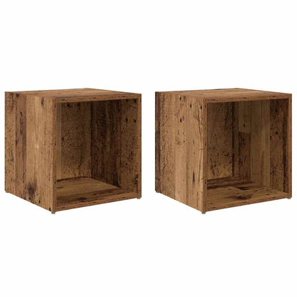 TV-Schrankset 2 pcs Altholz 37 x 35 x 37,5 cm Holzwerkstoff