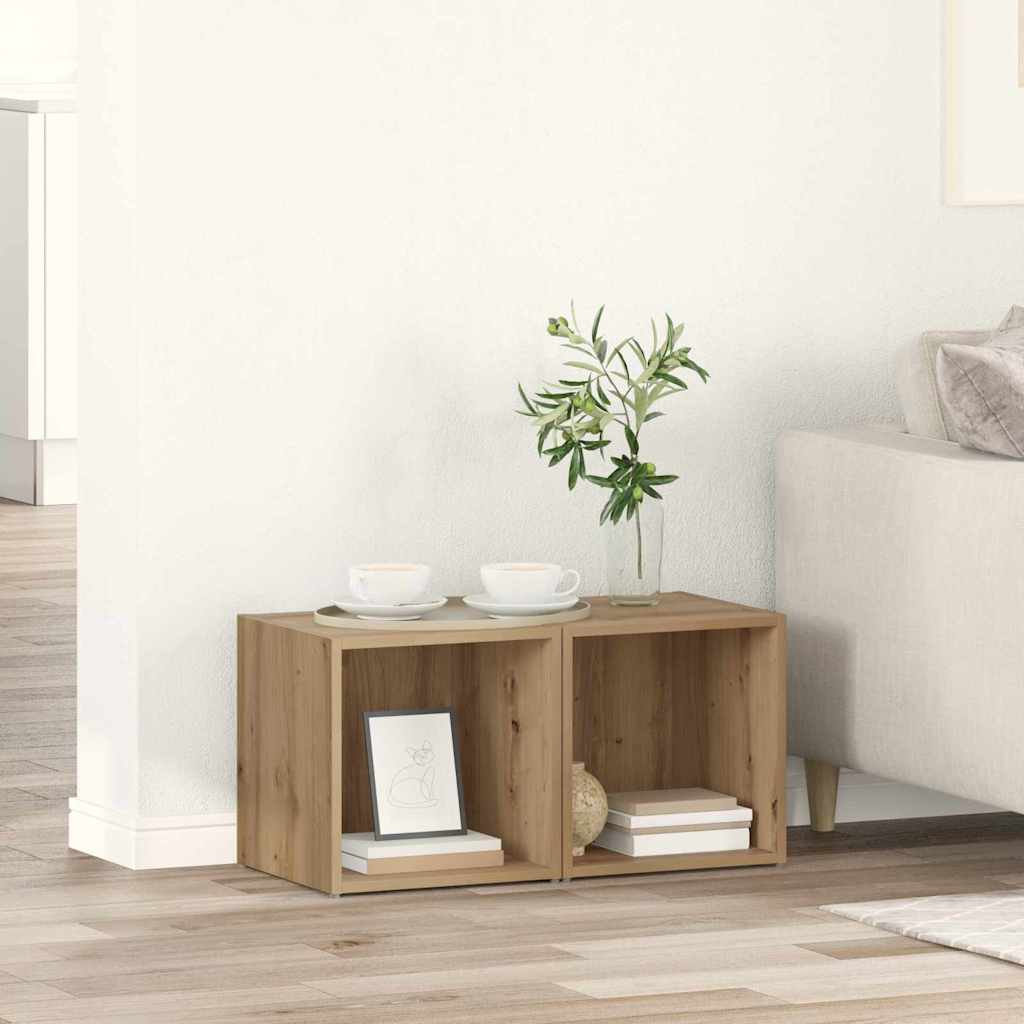 TV-Schrankset 2 pcs Artisan-Eiche 37 x 35 x 37,5 cm