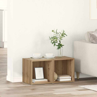 TV-Schrankset 2 pcs Artisan-Eiche 37 x 35 x 37,5 cm