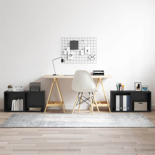 TV-Schrankset 4 pcs Schwarz 37 x 35 x 37,5 cm Holzwerkstoff