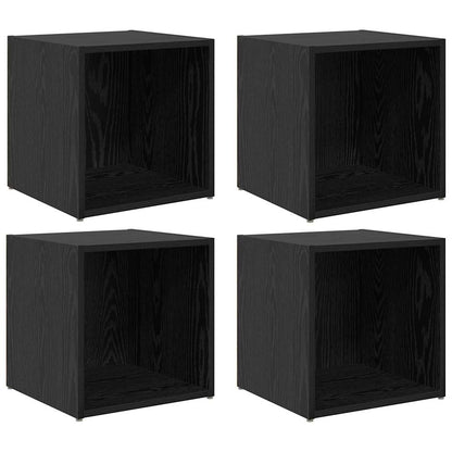 TV-Schrankset 4 pcs Schwarz 37 x 35 x 37,5 cm Holzwerkstoff