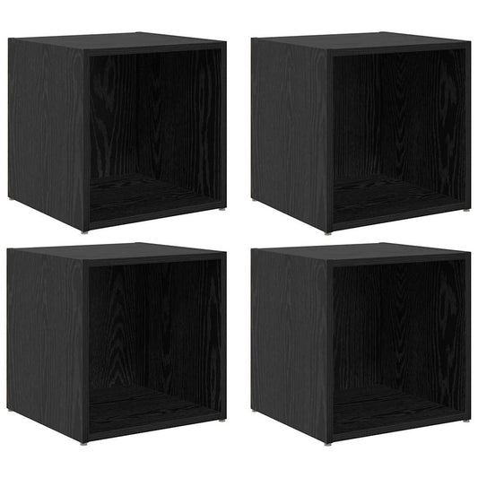 TV-Schrankset 4 pcs Schwarz 37 x 35 x 37,5 cm Holzwerkstoff