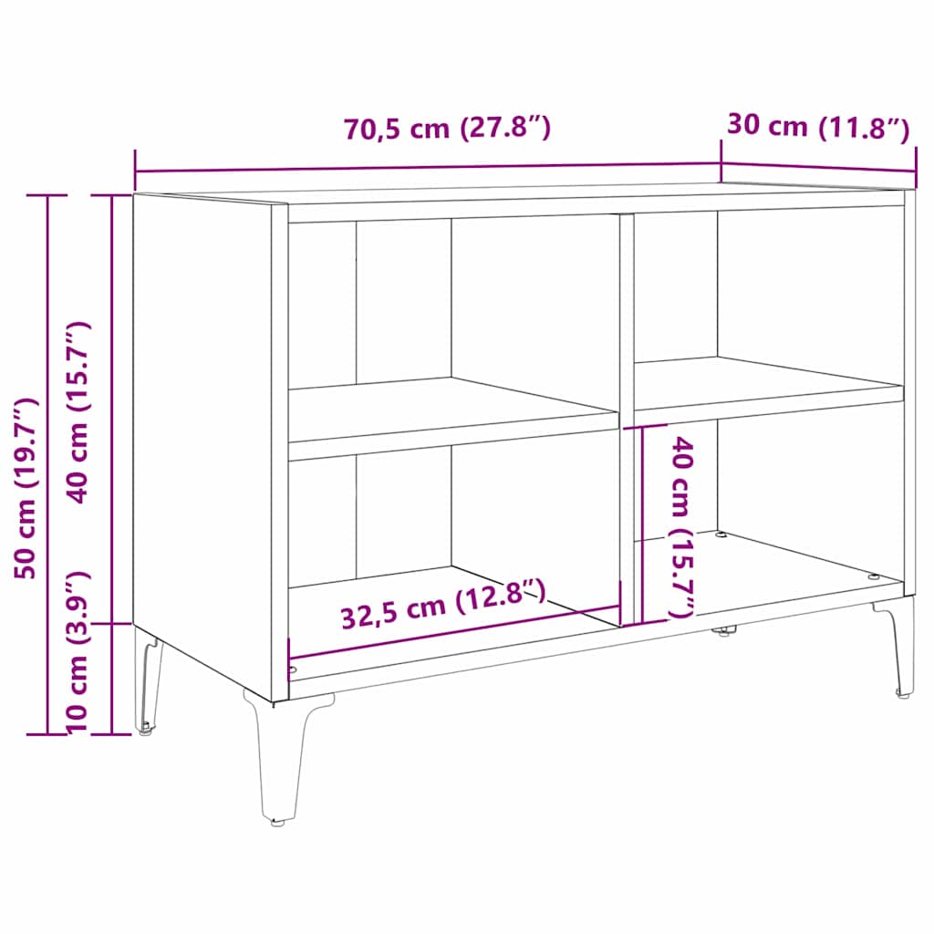 TV-Schrankset Braun 69,5 x 30 x 50 cm Holzwerkstoff