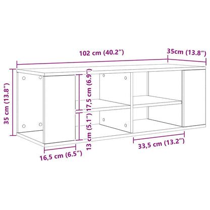 TV-Schrankset Altholz 102 x 35 x 35 cm Holzwerkstoff