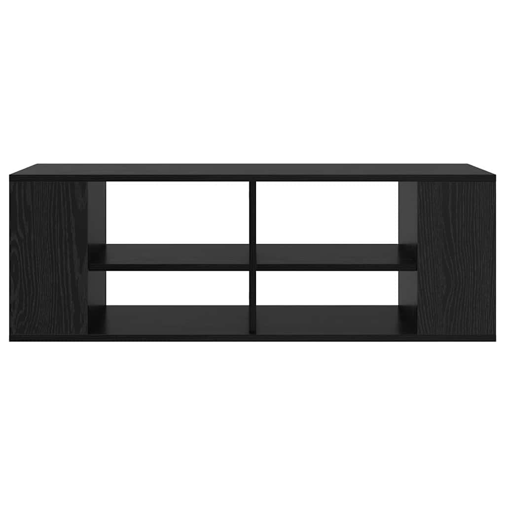 Wandmontierter TV Schrank Schwarz Eichen-Optik 102 x 35 x 35 cm
