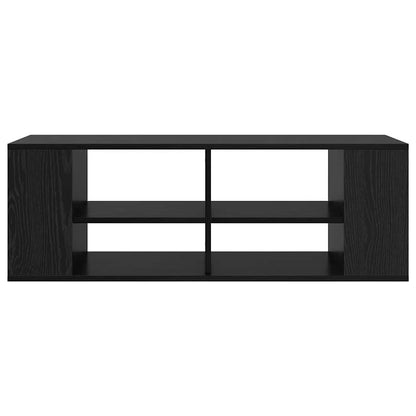 Wandmontierter TV Schrank Schwarz Eichen-Optik 102 x 35 x 35 cm