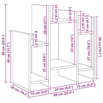 Beistellschrank Altholz 60 x 26 x 60 cm Holzwerkstoff