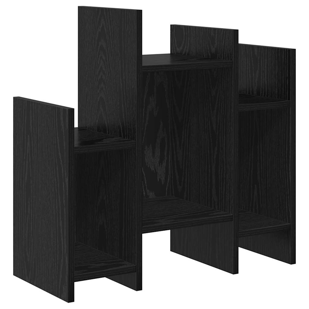 Beistellschrank Schwarz Eichen-Optik 60 x 26 x 60 cm
