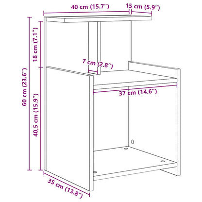 Nachttisch 2 pcs Artisan-Eiche 40 x 35 x 60 cm Holzwerkstoff