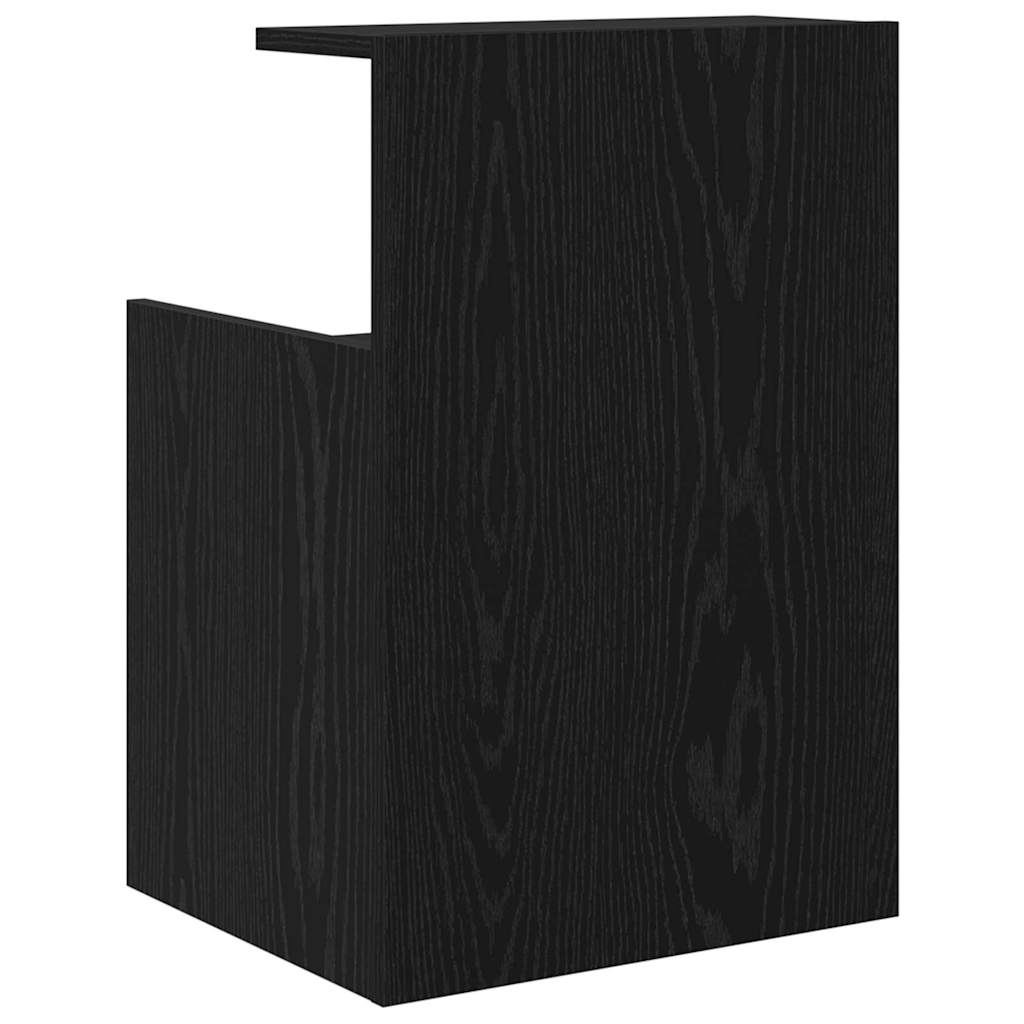 Nachttisch 2 pcs Schwarz Eichen-Optik 40 x 35 x 60 cm