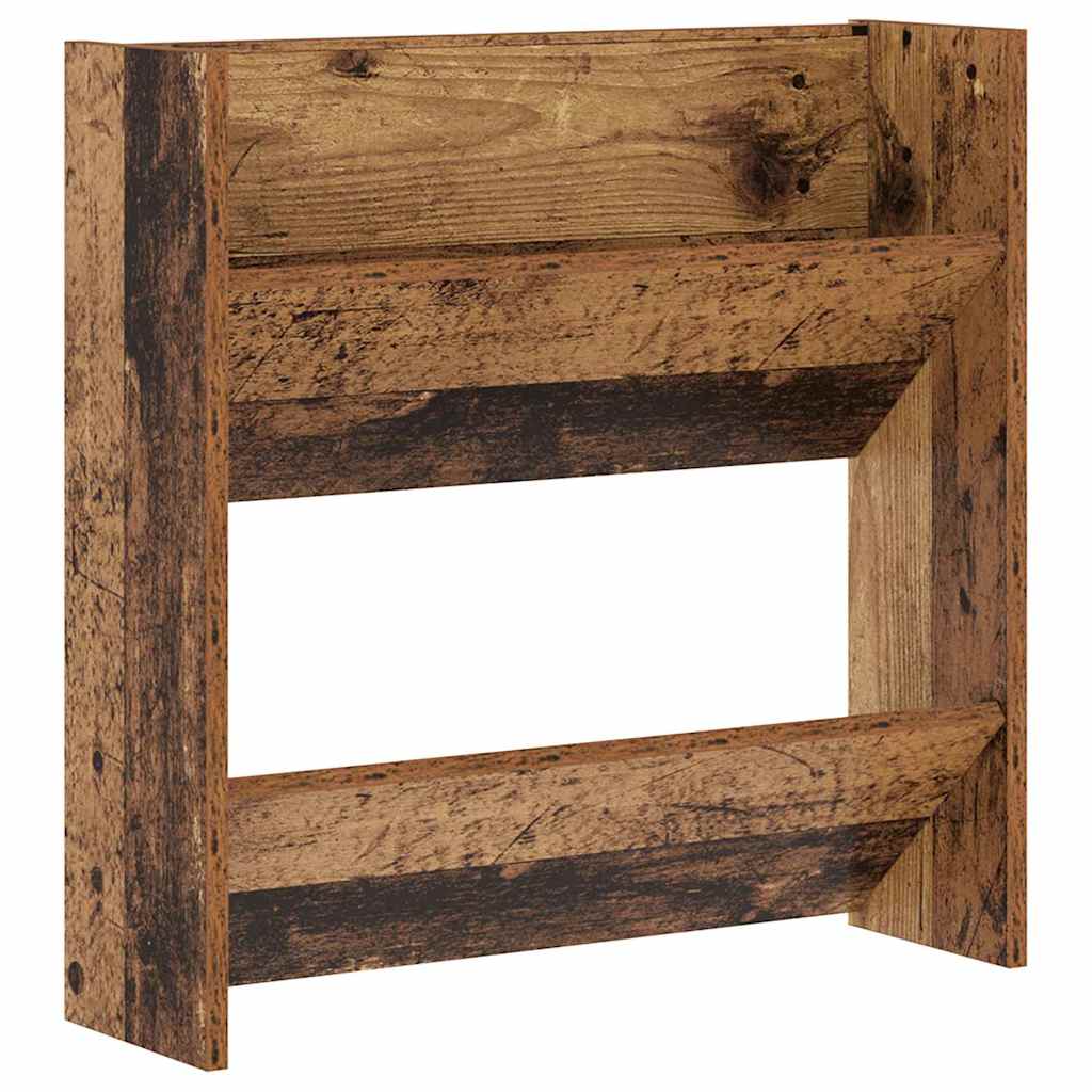 Wandschuhschrank mit Regal Wandmontiert Altholz Holzwerkstoff
