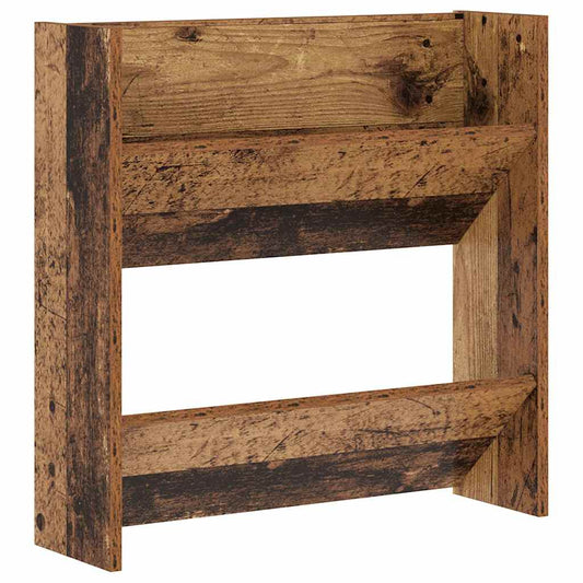 Wandschuhschrank mit Regal Wandmontiert Altholz Holzwerkstoff