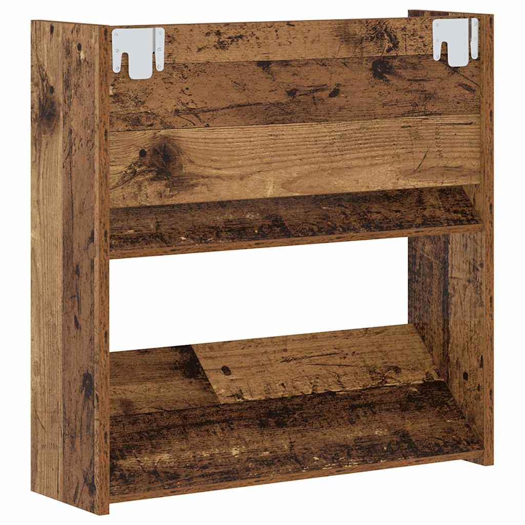 Wandschuhschrank mit Regal Wandmontiert Altholz Holzwerkstoff