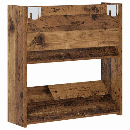 Wandschuhschrank mit Regal Wandmontiert Altholz Holzwerkstoff